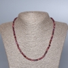 Collier en rubis, pierre naturelle facettée en cubes, diamètre 4 mm, longueur 48 cm