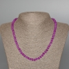 Collier d'améthyste facettée artificielle en rondelles, diamètre 6 × 4 mm ±, longueur 49 cm +