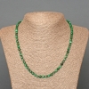 Collier en malachite, pierre naturelle, perles cubiques facettées, diamètre 4–5 mm, longueur 50 cm ±