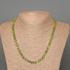 Collier en prénite, pierre naturelle facettée, cube, diamètre 5 mm+-, longueur 49 cm+-