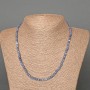 Collier en corail épongé naturel, cubes facettés d'environ 4 mm, longueur 47 cm ±