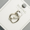 Pendentif «Cœur» Xuping plaqué rhodium avec strass blancs, diamètre 16×17 mm ±, longueur 23 mm ±