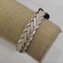 Bracelet blanc en cuir écologique à cordon de serrage