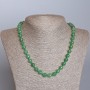 Collier en néphrite naturelle, boules facettées de 8 mm