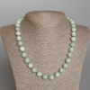 Collier en amazonite, pierre naturelle, perle lisse, diamètre 10,5 mm +/-, longueur 49 cm +/-