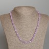 Collier en kunzite, pierre naturelle facettée en cube, diamètre 5,5 mm, longueur environ 48 cm