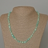 Collier en larimar, pierre naturelle, perles galetées, diamètre 6×8 mm, longueur 49 cm ±