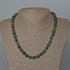 Collier en zoïsite naturelle, perles rondes et lisses, diamètre 8,5 mm, longueur 49 cm