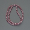 Perles Kunzite artificielles en billes lisses, diamètre 6 mm ±, longueur 39 cm ± sur fil