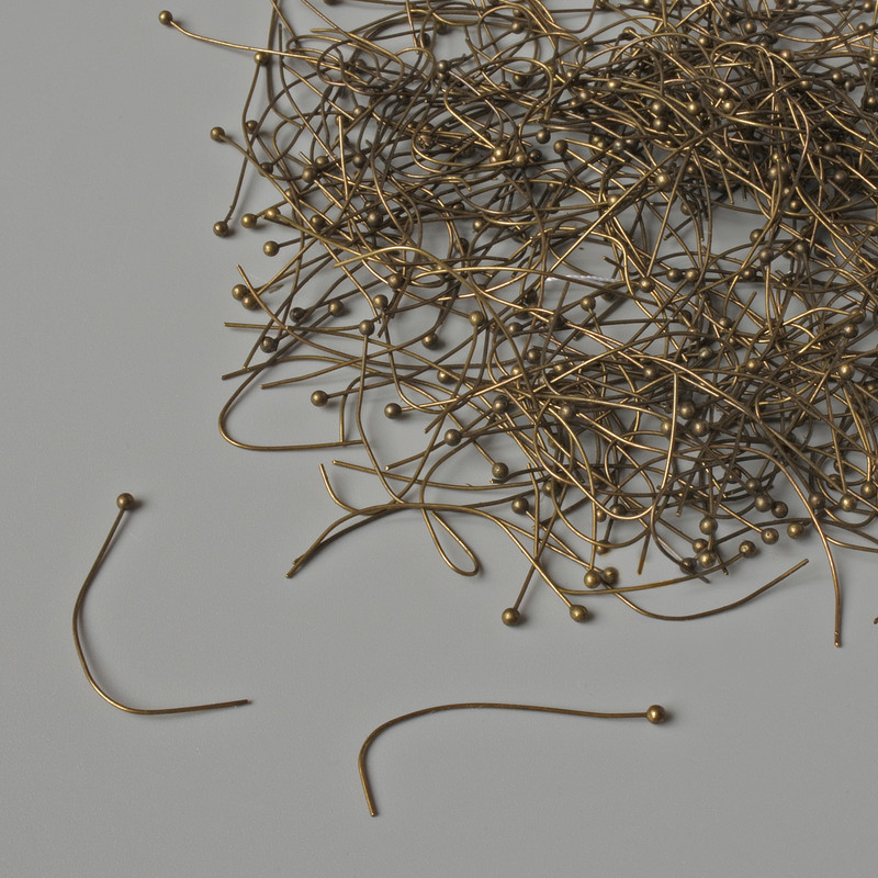 Épingles à tête boule bronze, longueur 40 mm, 200 g