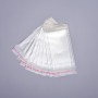 Sachet d'emballage auto-adhésif transparent 7,5 × 18 cm, 100 pièces