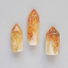 Stylo-souvenir en citrine naturelle, diamètre 22×10 mm à 19×9 mm (prix par pièce)