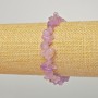 Bracelet quartz violet teinté, grains 6x4 mm, longueur 18 cm +/- (élastique)