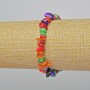 Bracelet nacre assortie, éclats, diamètre 7×4 mm, longueur 18 cm ± (élastique)