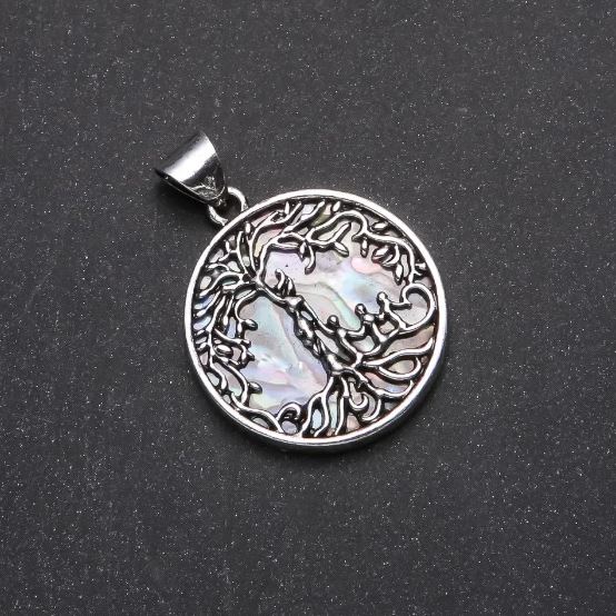 Pendentif Arbre d'Haliotis (artificiel), diamètre 32 mm