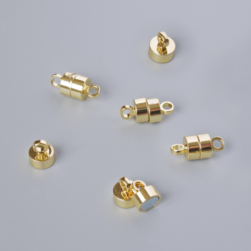 Fermeture magnétique dorée, ferrure, diamètre 11,5×6 mm, 1 pièce