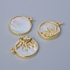 Pendentif « Soleil » nacre, couleur métallique dorée, diamètre 20×17,5 mm