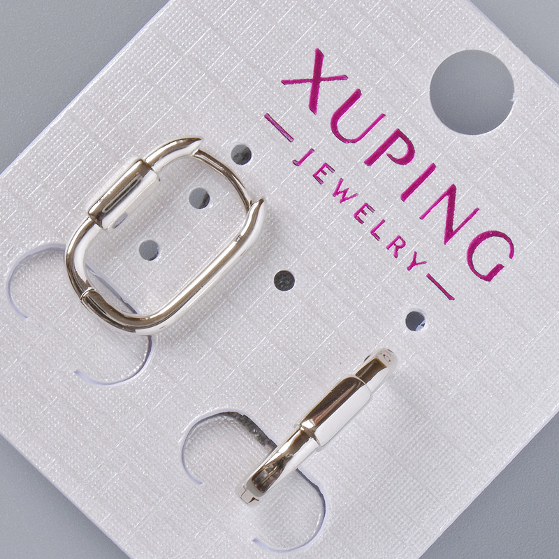 Boucles d'oreilles Xuping, diamètre 16×3 mm ±, rhodié
