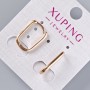 Boucles d'oreilles Xuping, diamètre 17×2,5 mm ±, plaqué or 18K