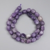 Perles en lépidolite naturelle, forme goutte, diamètre 9×11 mm ±, longueur 40 cm ± sur fil
