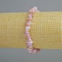 Bracelet en nacre lilas, éclats, diamètre 7 × 2 mm, longueur 18 cm ± (élastique)