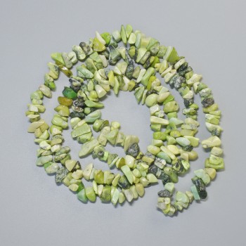 Perles de serpentine naturelle, éclats de pierre, diamètre 8×4 mm, longueur 80 cm sur fil