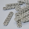 Perle séparatrice pour 6 fils, diamètre 20 × 4,5 mm, trou Ø 1,2 mm, couleur argentée du métal, 16 pièces