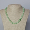 Collier en néphrite, pierre naturelle, forme cœur, dimensions 10×10×5 mm ±, longueur 45–47 cm ±