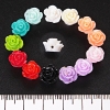 Perles en forme de petites roses – ensemble assorti, trou traversant, Ø 10 mm, emballage 25 pièces