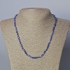 Collier en sodalite, pierre naturelle taillée en cubes, diamètre 4 mm ±, longueur 45-49 cm ±