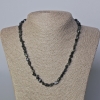 Collier en obsidienne solaire, pierre naturelle, perles en galets non taillées, diamètre 6 mm ±, longueur 45–48 cm ±