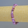 Bracelet nacre teintée violette, éclats, diamètre des éléments 7×2,5 mm ± (élastique), longueur environ 18 cm