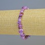 Bracelet nacre teintée violette, éclats, diamètre des éléments 7×2,5 mm ± (élastique), longueur environ 18 cm