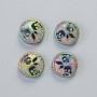 Perle d'hématite «Arbre» couleur chaméléon mate, diamètre 12,5×4,5 mm ± (4 pièces)