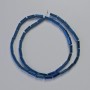 Perles d'hématite rectangulaires 9 × 3 mm, couleur bleue, brin