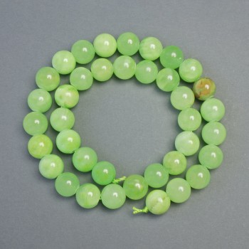 Perles d'onyx naturel, boules lisses, diamètre 10 mm ±, longueur 39 cm ±, sur fil