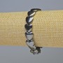 Bracelet en hématite forme cœur noir