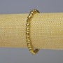 Bracelet en hématite facettée couleur dorée, diamètre 6 mm, longueur 18 cm, élastique