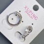 Boucles d'oreilles Xuping rhodium 7×17 mm
