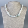 Collier Morganite en chips, diamètre 12x1 mm ±, diamètre 9x4 mm ±, longueur 48 cm ±