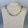 Collier en grossulaire (grenat vert) facetté 7×7 mm, longueur 51 cm +/-