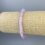 Bracelet Améthyste lavande facetée en cubes 5 × 5 mm, longueur environ 18 cm, élastique