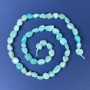 Perles d'amazonite roulées 8x6 mm +/- sur fil, longueur 39 cm+