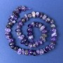 Perles d'améthyste facettées 10x6 mm sur fil, longueur 38 cm+