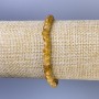 Bracelet en citrine facettée, cube de 5 mm de diamètre, longueur 18 cm, élastique