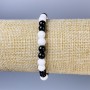 Bracelet en agate – perles lisses 6 mm ±, longueur 18 cm ±, élastique