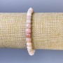 Bracelet en opale facettée, cubes, diamètre 5 mm ±, longueur 18 cm ±, élastique