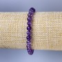 Bracelet en améthyste facettée — perles de 6 mm, longueur 18 cm ±, élastique