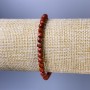 Bracelet jaspe rouge, cubes facettés, diamètre 5 mm ±, longueur 18 cm ±, élastique