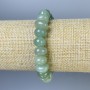 Bracelet en néphrite roulée, diamètre 11×8 mm, longueur ±18 cm, élastique